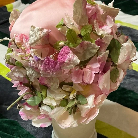 Vintage 1950’s Christian Dior Pink Floral Hat - Picture 6 of 14